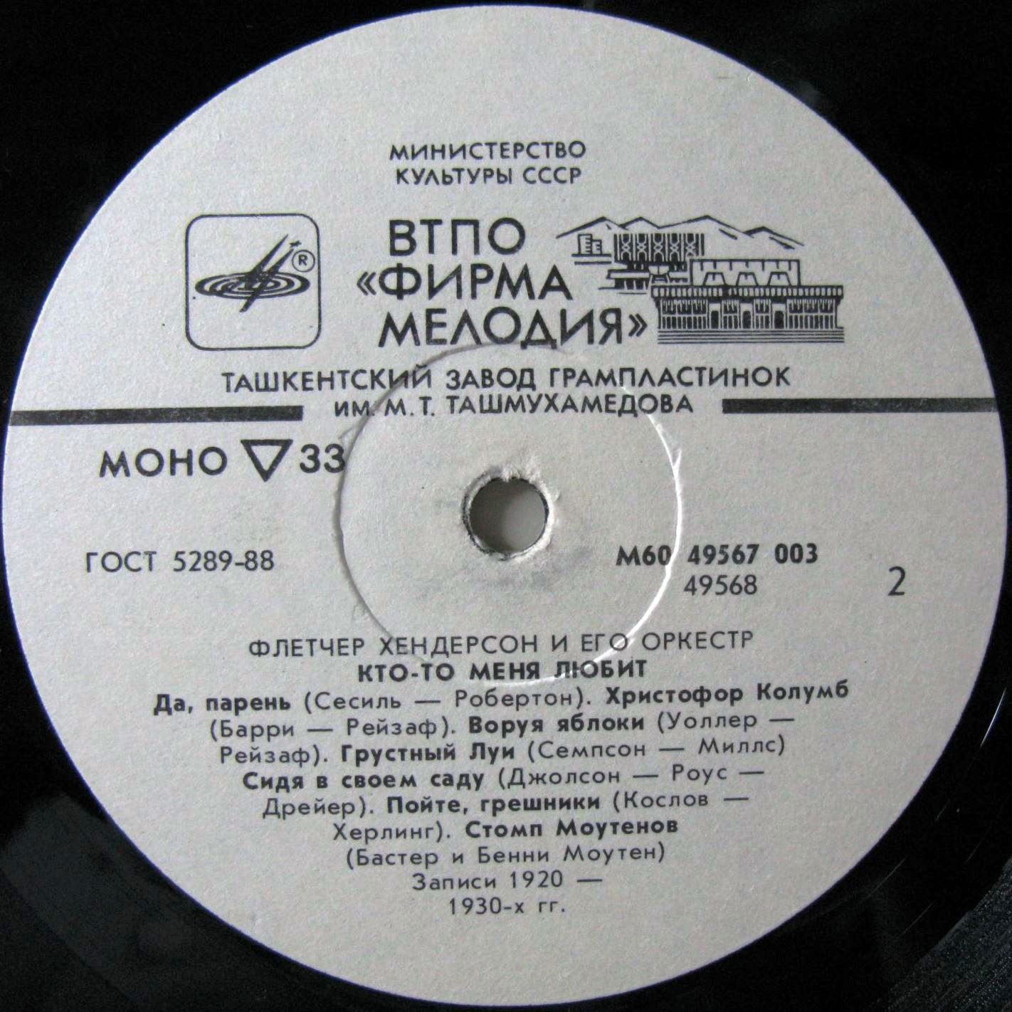 ФЛЕТЧЕР ХЕНДЕРСОН И ЕГО ОРКЕСТР. «Кто-то меня любит»