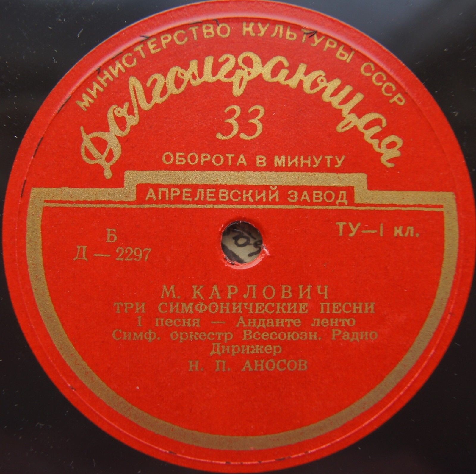 М. КАРЛОВИЧ (1876-1909). "Три симфонические песни"