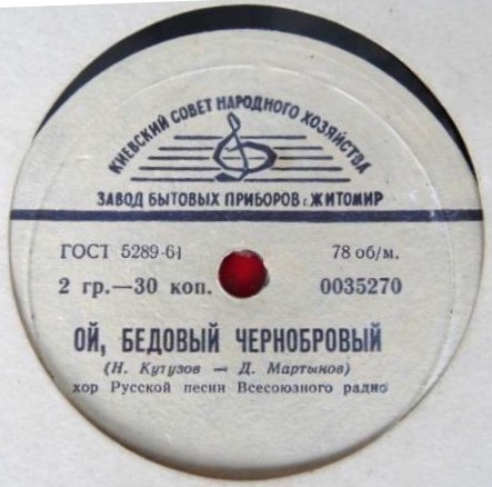 ХОР РУССКОЙ ПЕСНИ ВСЕСОЮЗНОГО РАДИО, худ. рук. Н. Кутузов
