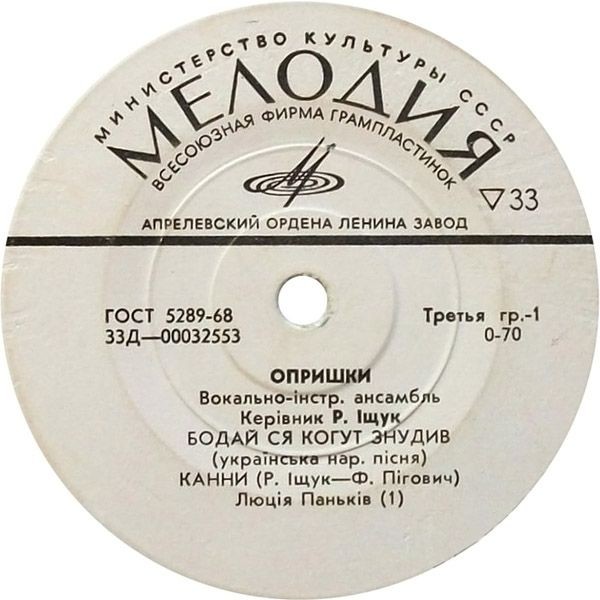 ВОКАЛЬНО-IНСТРУМЕНТАЛЬНИЙ АНСАМБЛЬ "ОПРИШКИ". Керiвник Р.Iщук