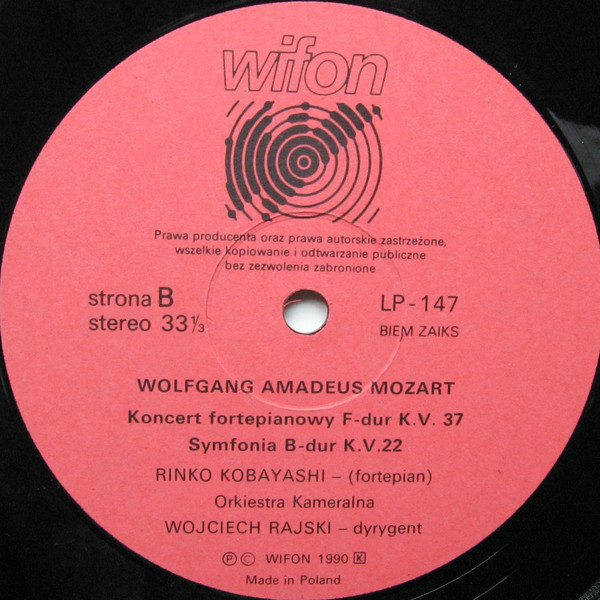 Wojciech Rajski / Mozart - Symfonie [по заказу польской фирмы WIFON, LP 147]