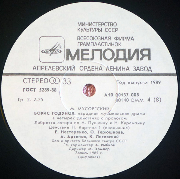 М. МУСОРГСКИЙ: Борис Годунов
