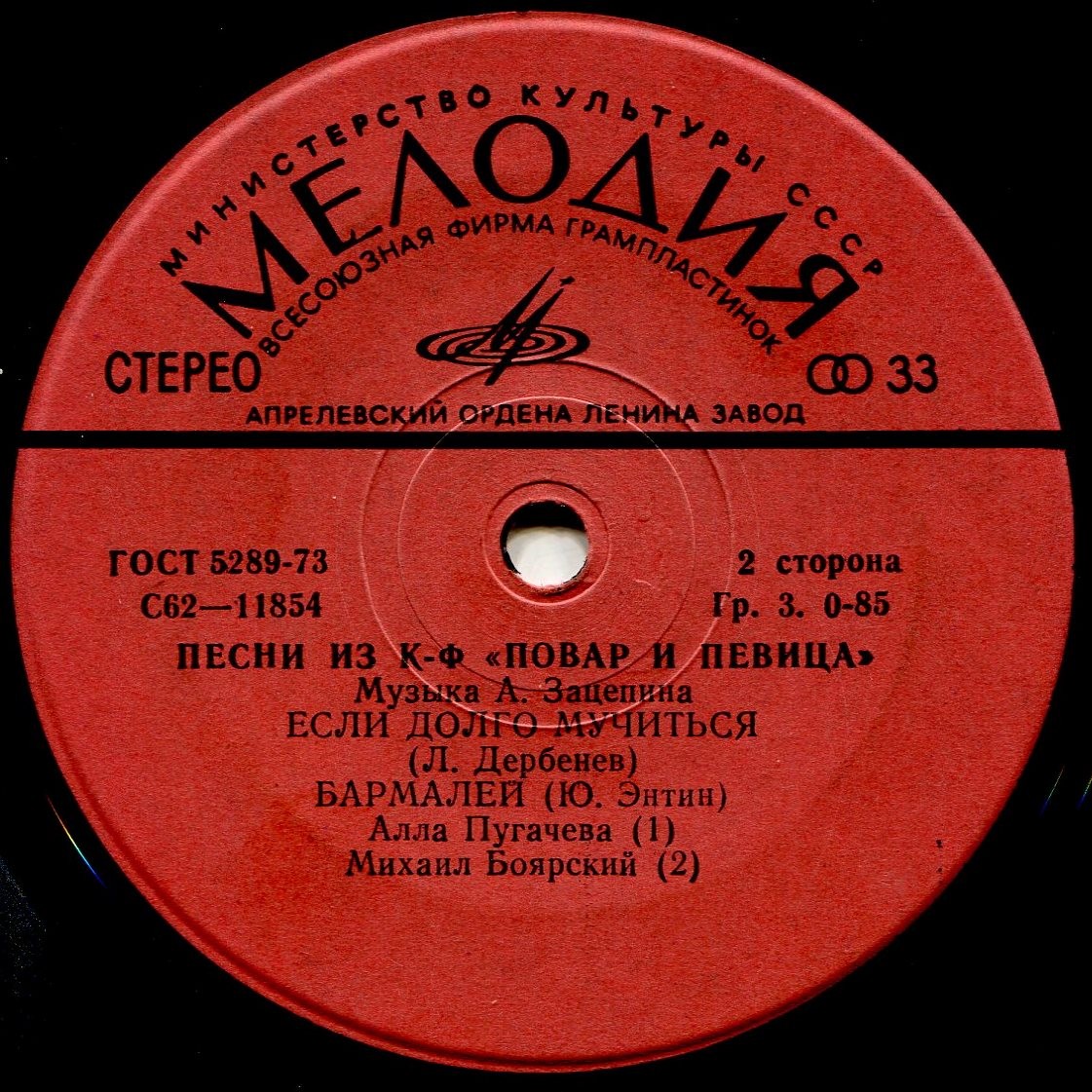 Мелодии экрана. Песни из кинофильма «Повар и певица»