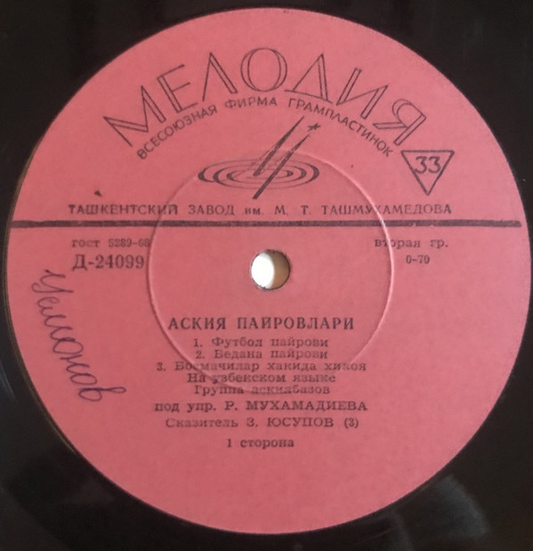 "АСКИЯ ПАЙРОВЛАРИ" (состязания острословов) (на узбекском языке)