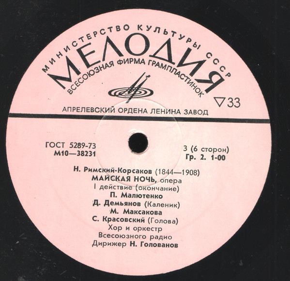 Н. РИМСКИЙ-КОРСАКОВ. "Майская ночь", опера в 3 действиях