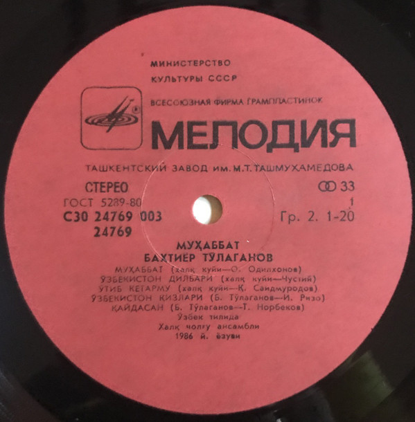 Бахтияр ТУЛЯГАНОВ. «Мухаббат»