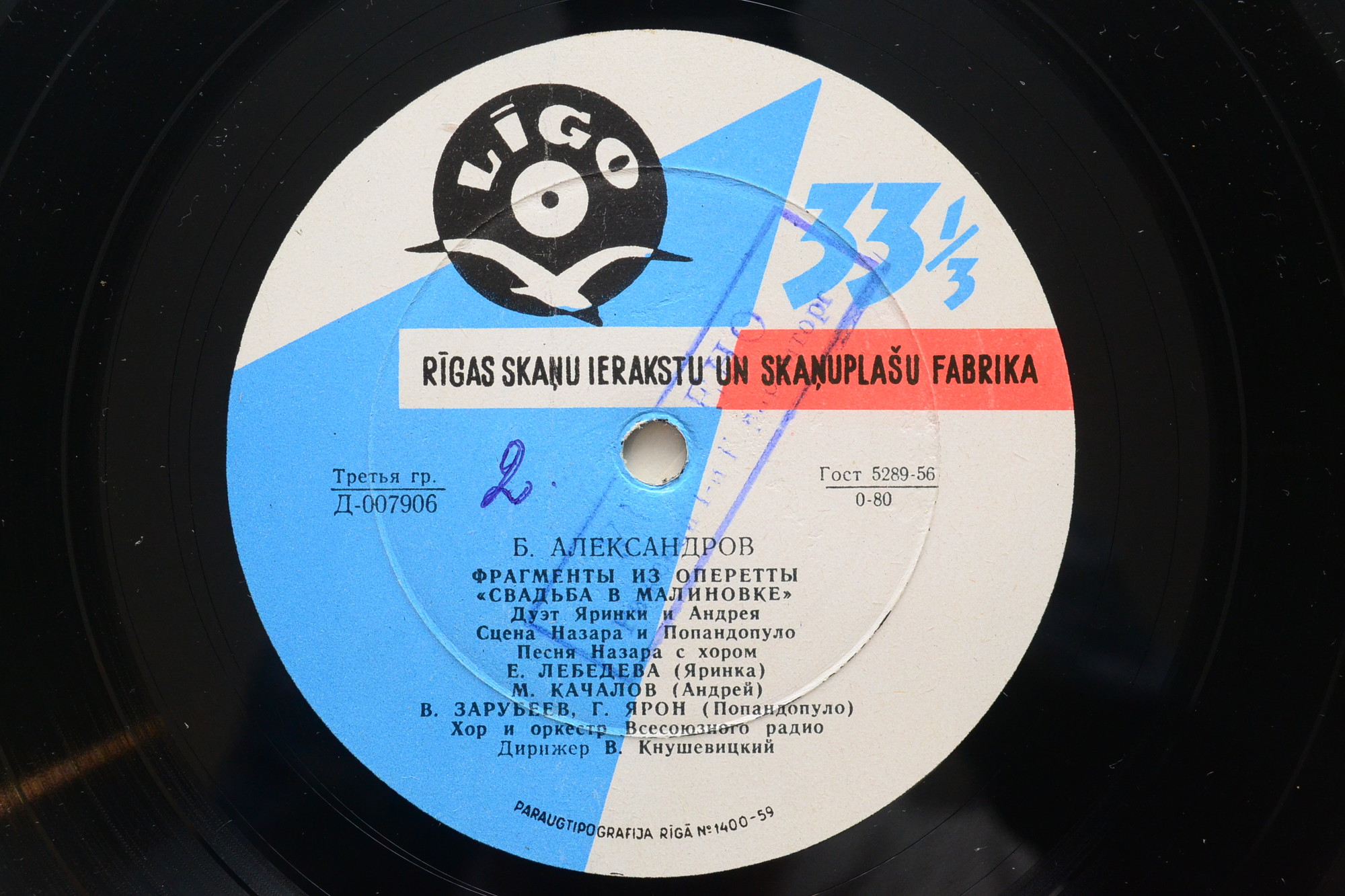 Б. АЛЕКСАНДРОВ. "Свадьба в Малиновке", фрагменты из оперетты