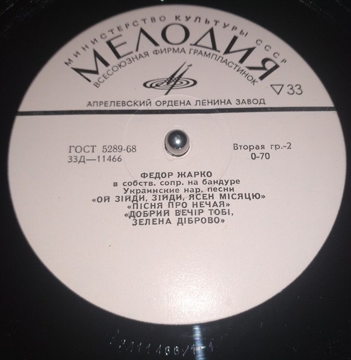Федор Жарко (бандура) - Украинские народные песни