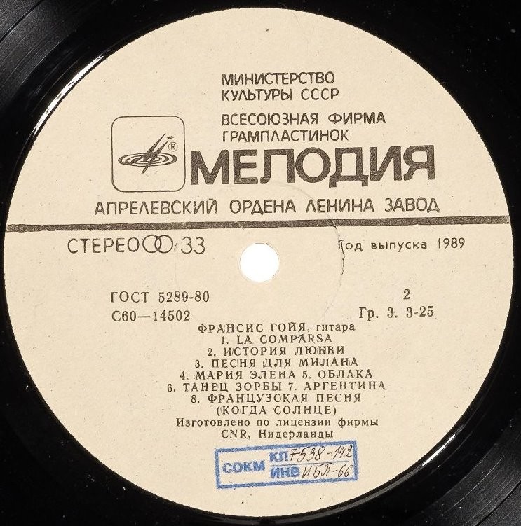 Франсис ГОЙЯ, гитара