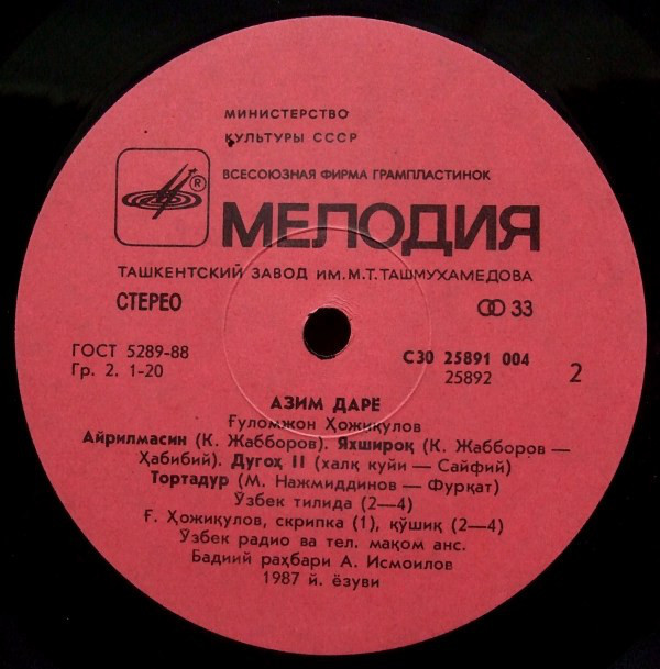 Гулямджан ХАДЖИКУЛОВ. «Азим дарё»