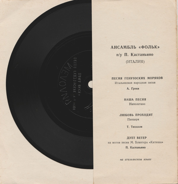 Ансамбль «Фольк» п/у П. Кастаньино (Италия)