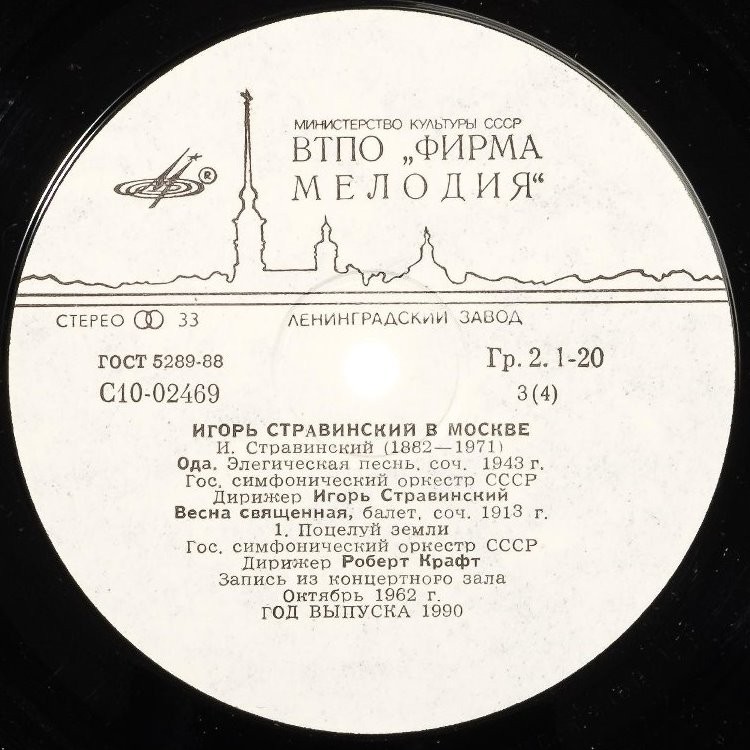 Игорь Стравинский в Москве
