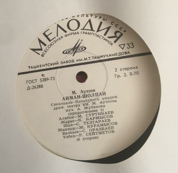 Мухтар АУЭЗОВ (1897-1961). "Айман-Шолпан", пьеса  (на казахском языке)