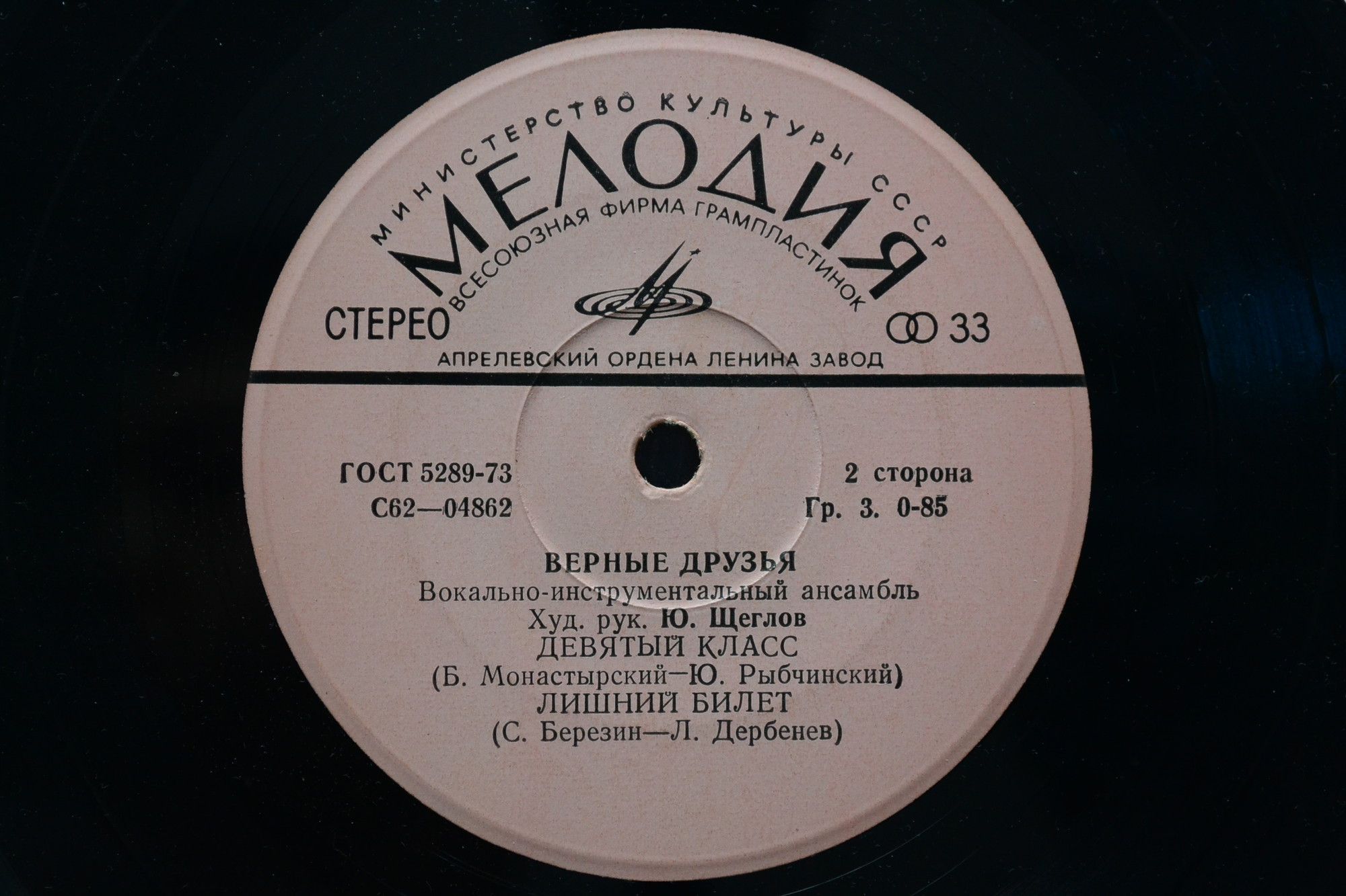 ВИА «ВЕРНЫЕ ДРУЗЬЯ», рук. Ю.Щеглов