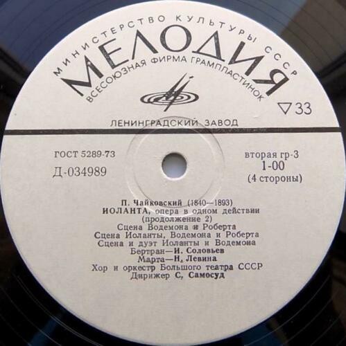 П. ЧАЙКОВСКИЙ. "Иоланта", опера в одном действии