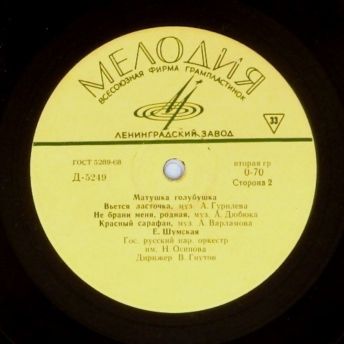 ШУМСКАЯ Елизавета - Русские народные песни