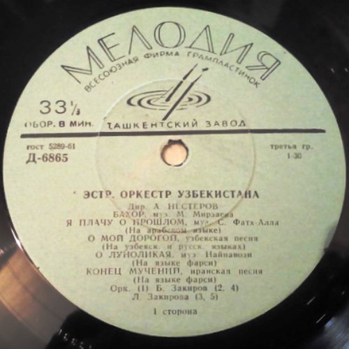 Эстрадный оркестр Узбекистана, дирижёр А. Нестеров