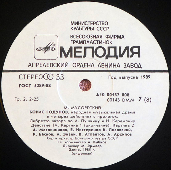 М. МУСОРГСКИЙ: Борис Годунов