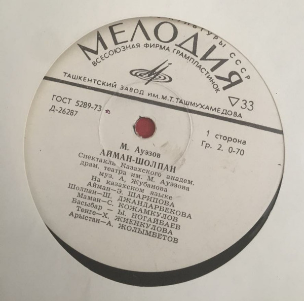 Мухтар АУЭЗОВ (1897-1961). "Айман-Шолпан", пьеса  (на казахском языке)