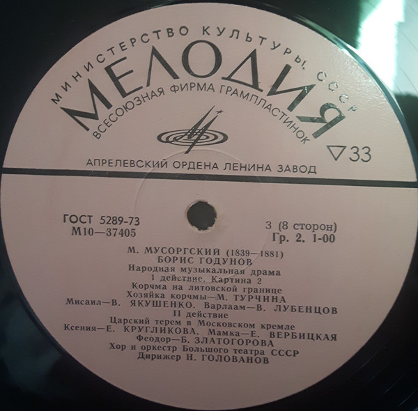 М. МУСОРГСКИЙ. "Борис Годунов", народная музыкальная драма в 4 действиях с прологом