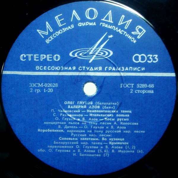 Олег ГЛУХОВ (балалайка), Валерий АЗОВ (баян)