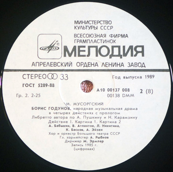 М. МУСОРГСКИЙ: Борис Годунов
