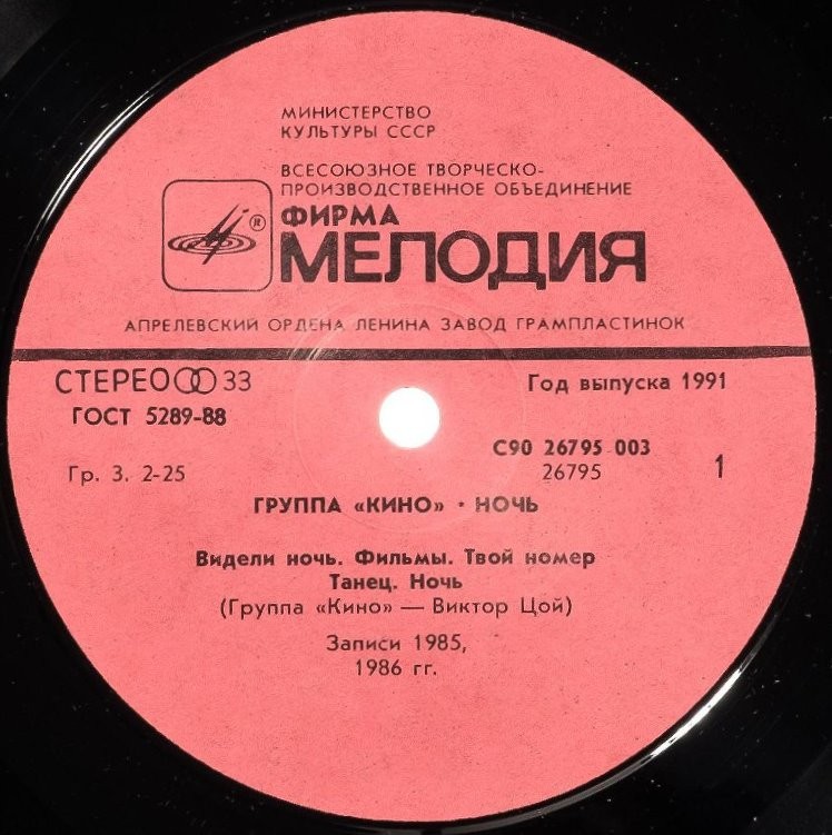 Группа "Кино" — Ночь