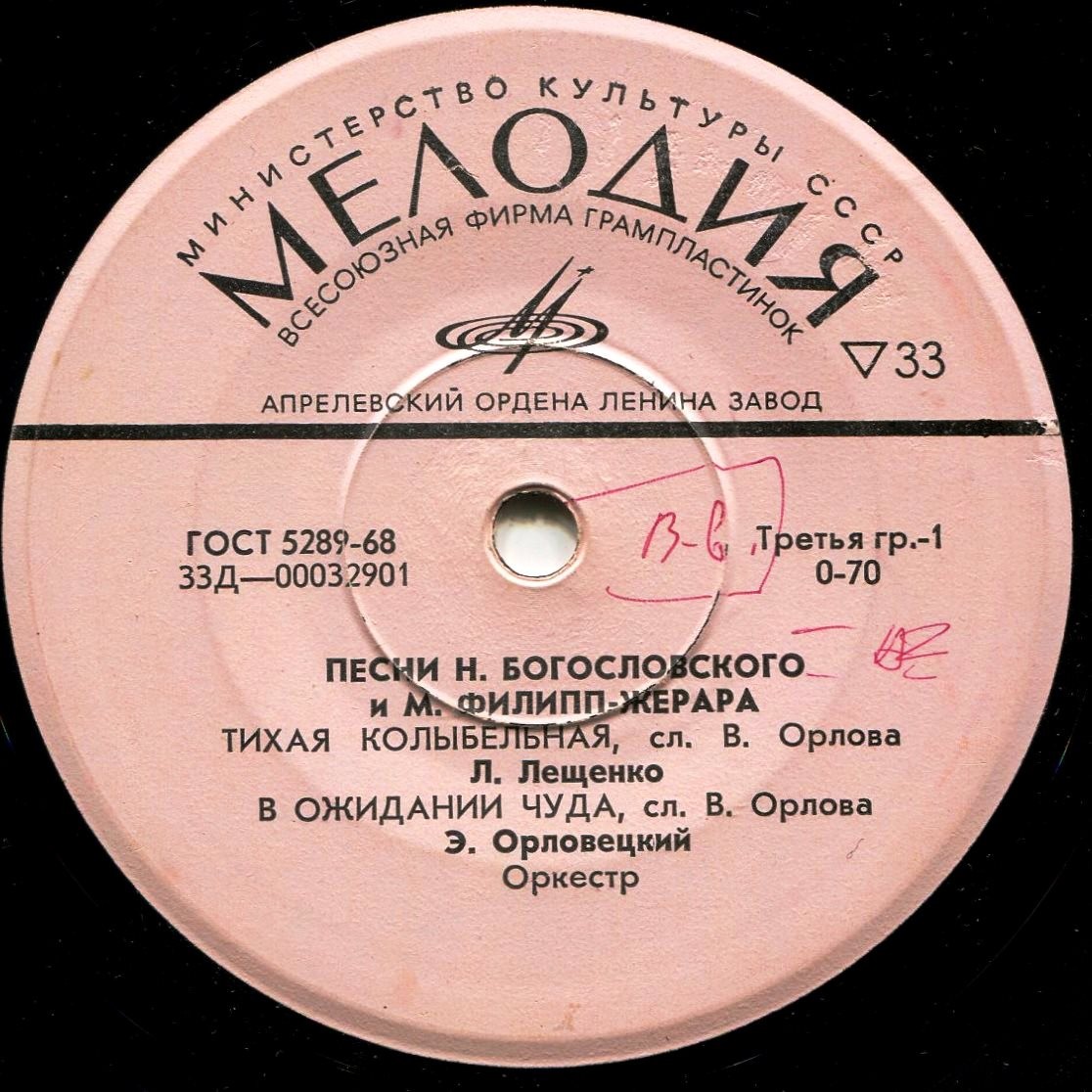 ПЕСНИ Н. БОГОСЛОВСКОГО И М. ФИЛИПП-ЖЕРАРА