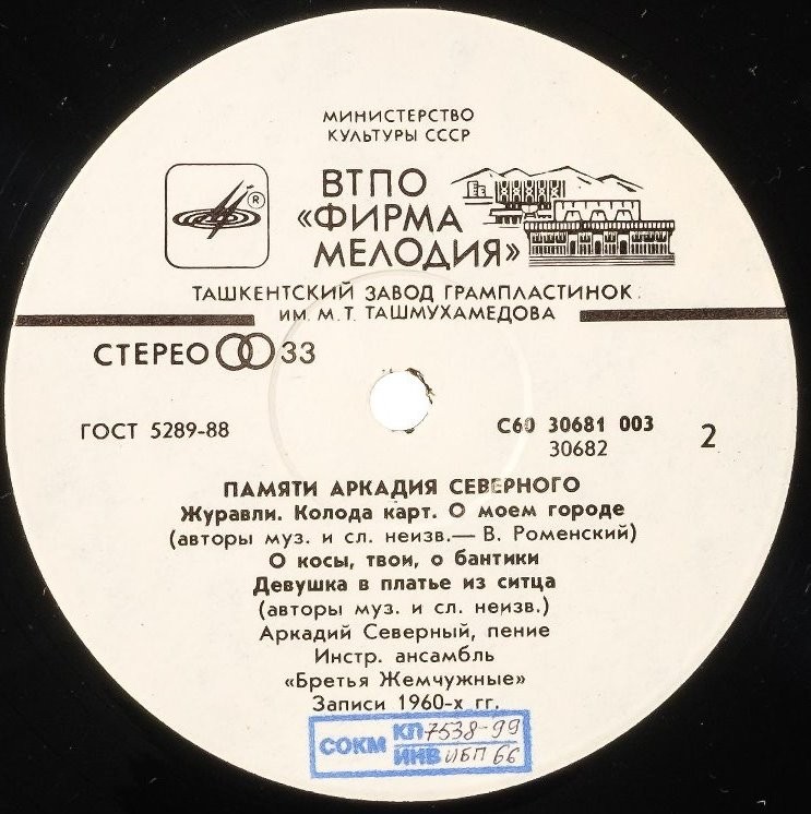 Аркадий Северный и Братья Жемчужные - Памяти Аркадия Северного