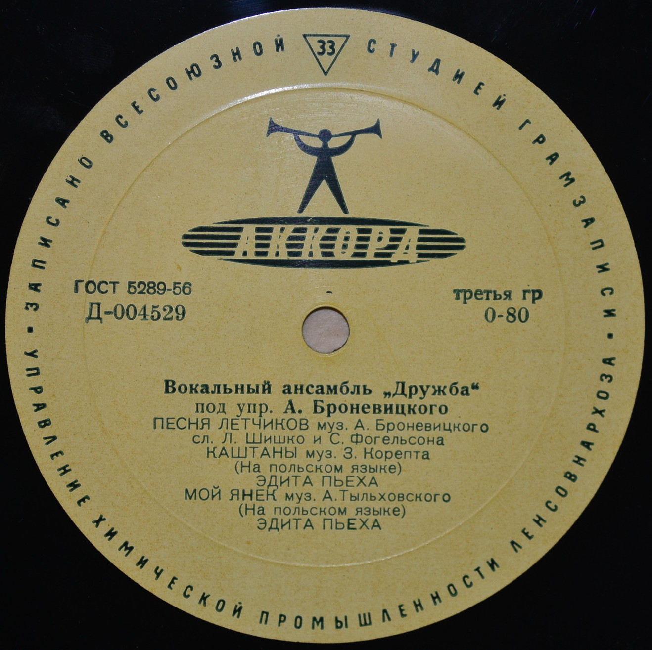 Вокальный ансамбль «Дружба» п/у А. Броневицкого