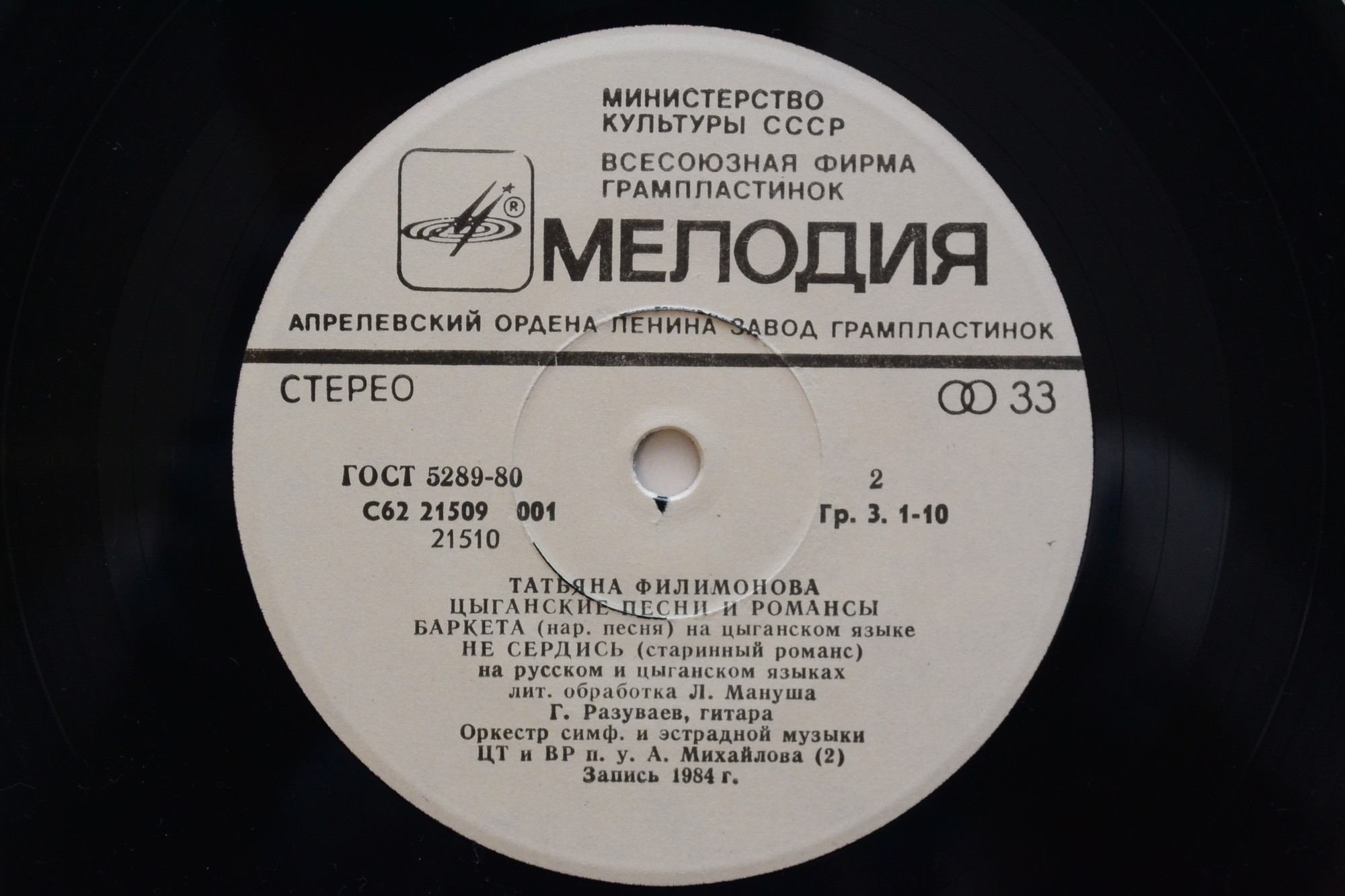 Татьяна ФИЛИМОНОВА. Цыганские песни и романсы