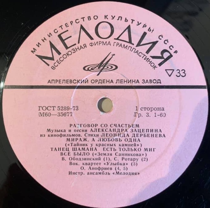 Александр Зацепин. Разговор со счастьем. Песни из кинофильмов