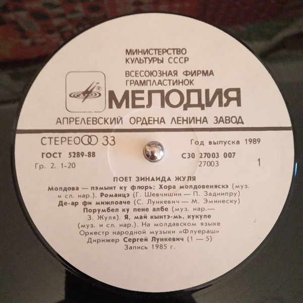 Зинаида ЖУЛЯ. «Прими, Молдова, песнь мою»