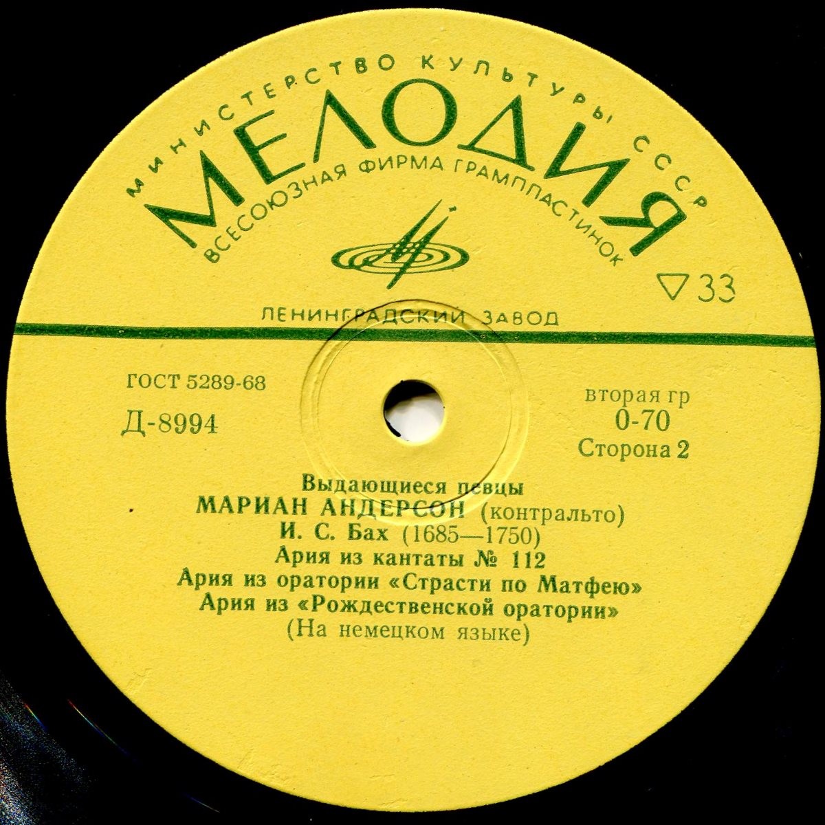 Мариан Андерсон (контральто)