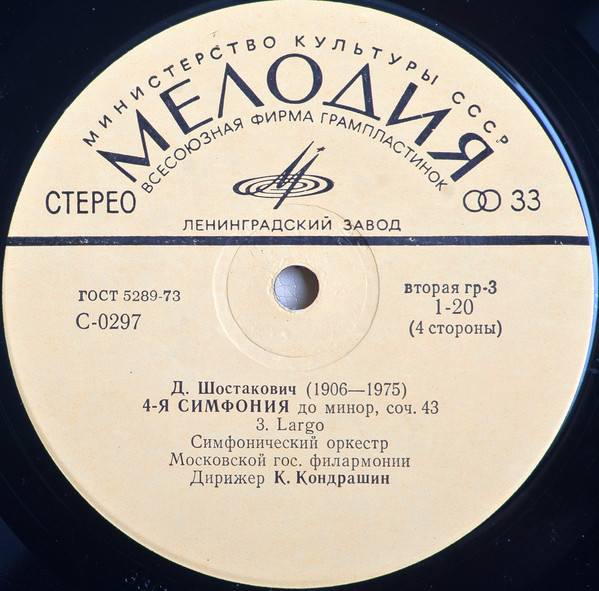 Д. ШОСТАКОВИЧ. Симфония № 4, Сюита из музыки к трагедии Шекспира "Гамлет"