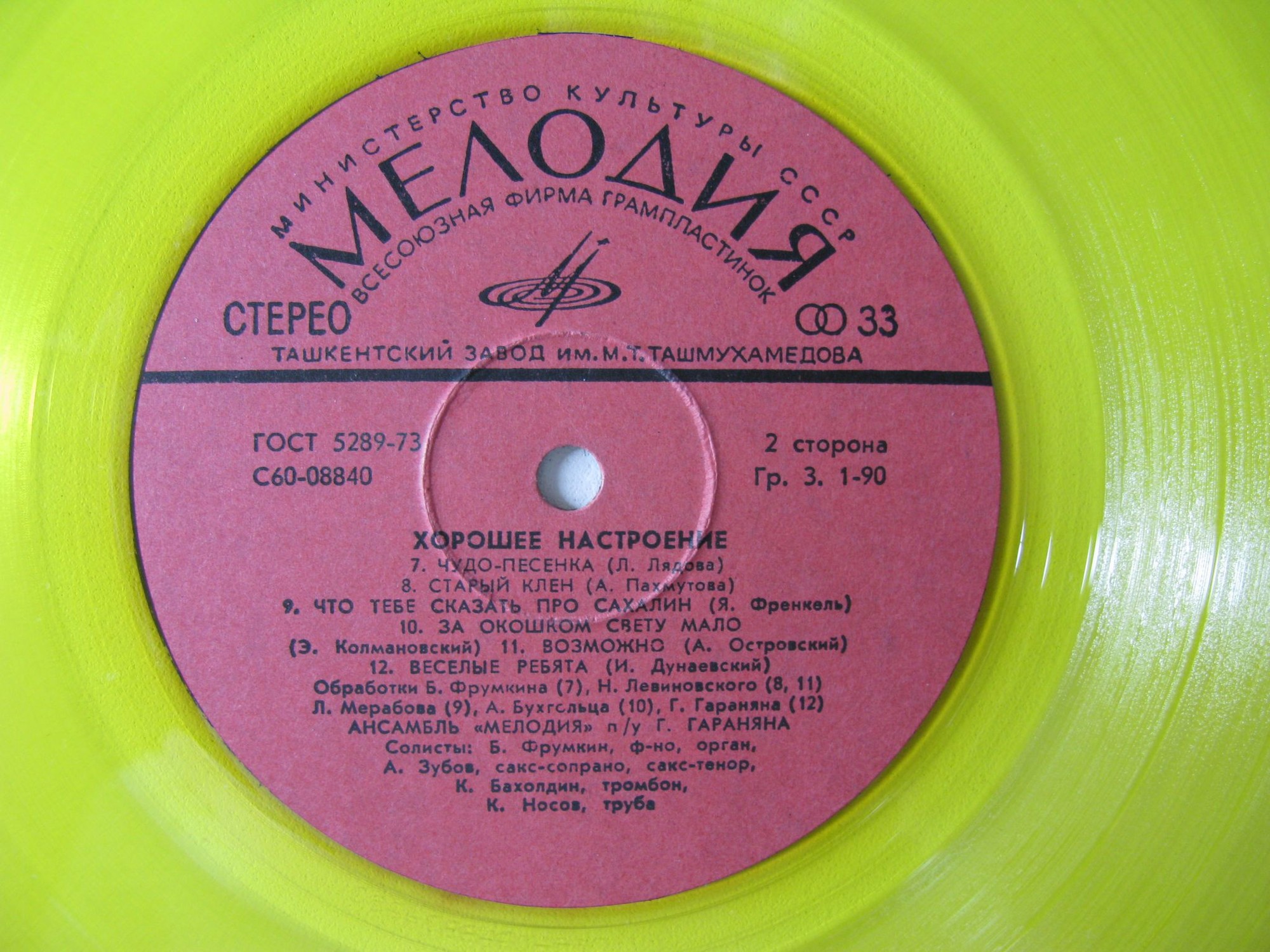 "Хорошее настроение". Ансамбль "Мелодия", руководитель Георгий ГАРАНЯН