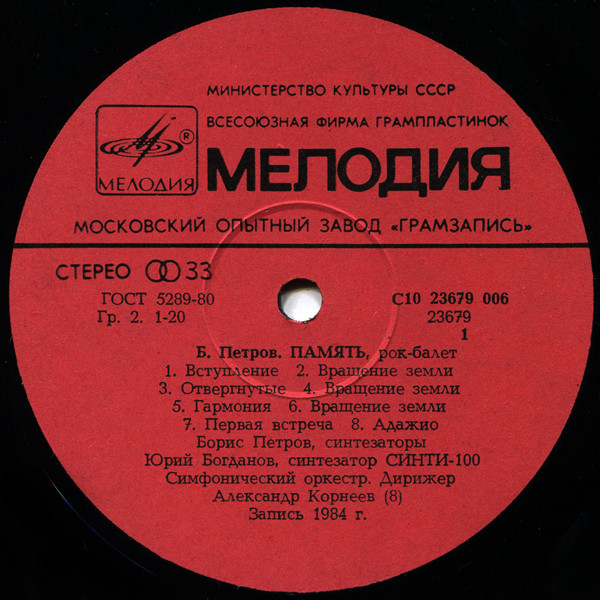 Борис Петров - Рок-балет "Память"