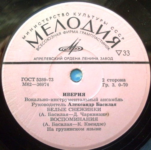 ВИА «ИВЕРИЯ». Руководитель Александр Басилая