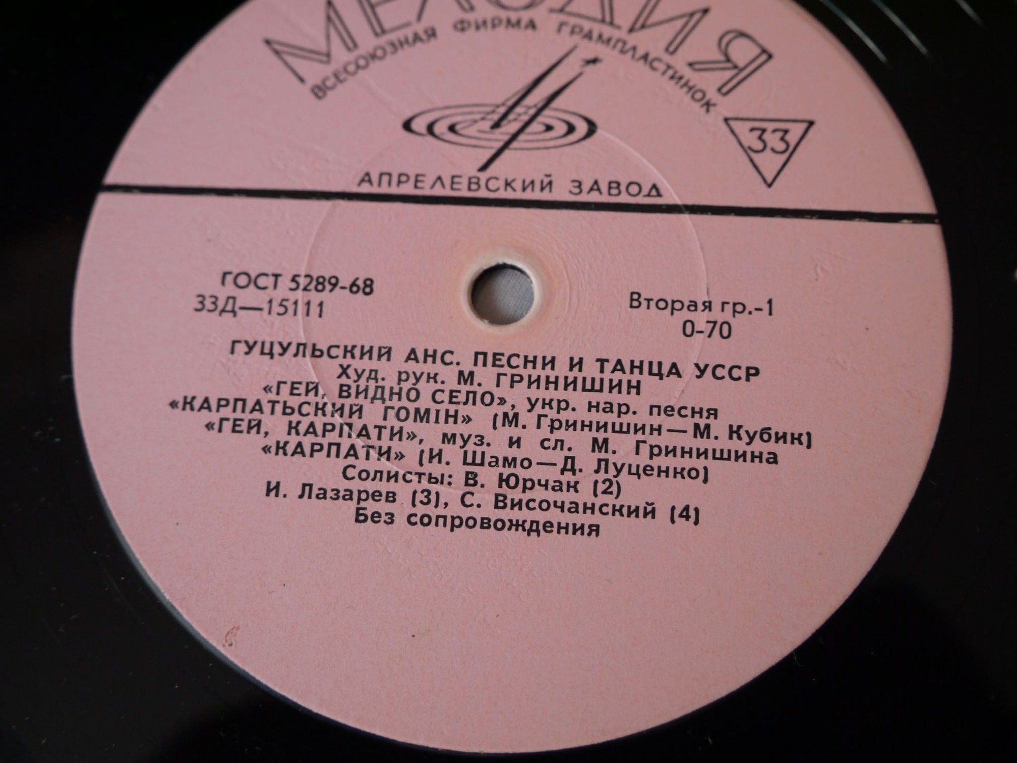 Гуцульский ансамбль песни и танца УССР