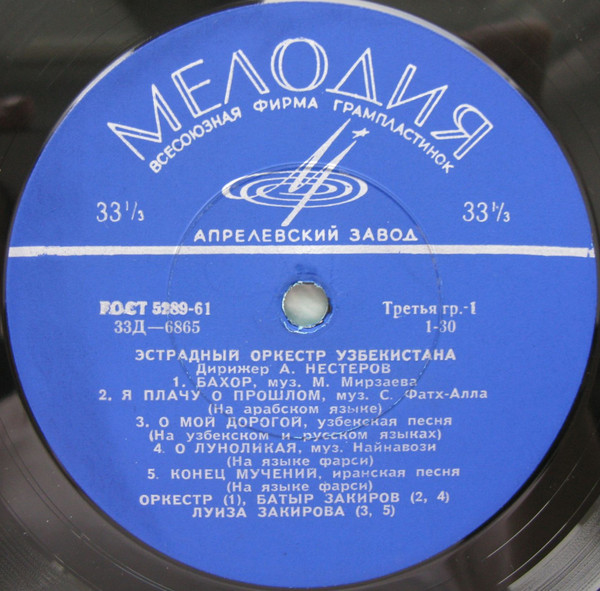 Эстрадный оркестр Узбекистана, дирижёр А. Нестеров