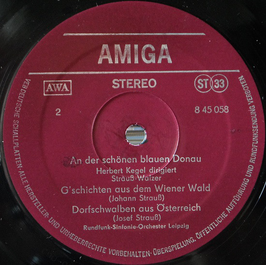 An Der Schönen Blauen Donau [по заказу немецкой фирмы AMIGA, 8 45 058]