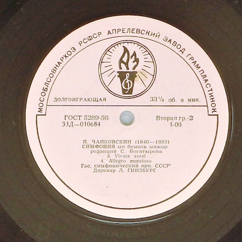 П. ЧАЙКОВСКИЙ. Симфония ми бемоль мажор (Л. Гинзбург)