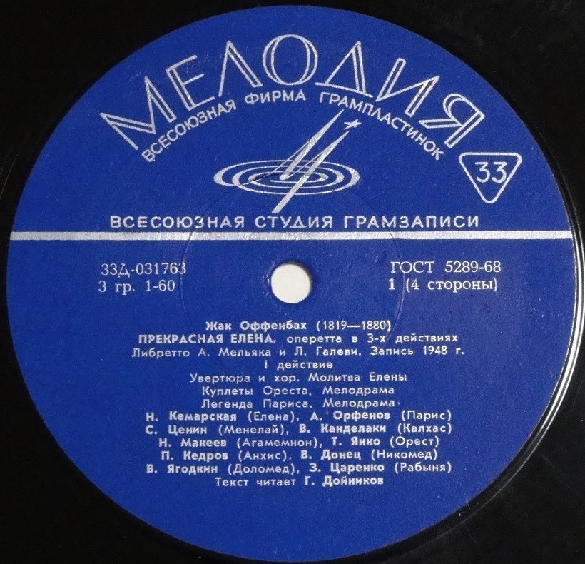 Ж. ОФФЕНБАХ (1819—1880): «Прекрасная Елена», оперетта в трех действиях