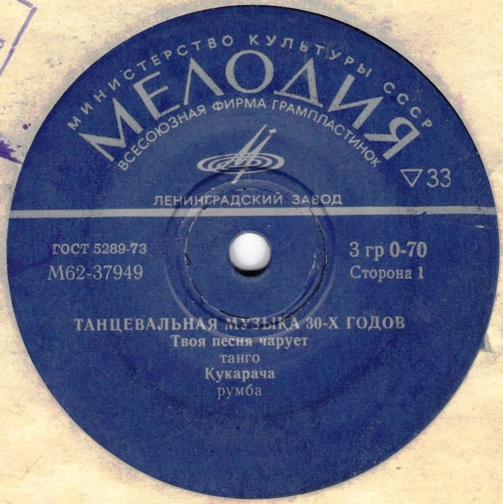 Танцевальная музыка 30-х годов