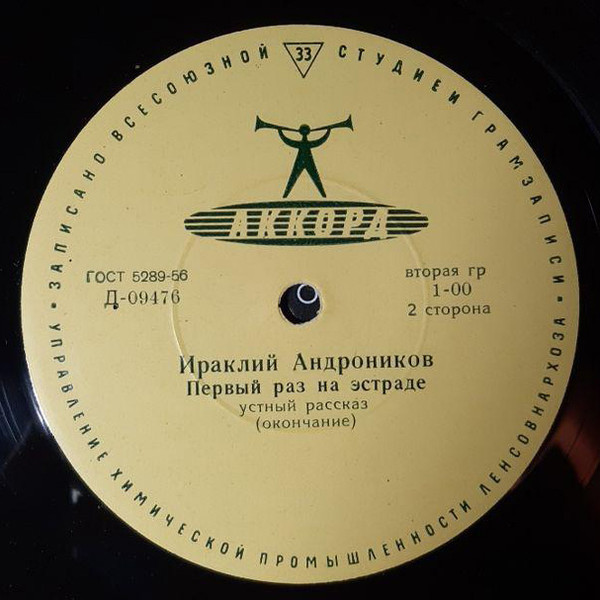 И. АНДРОНИКОВ. Первый раз на эстраде, устный рассказ. Читает автор