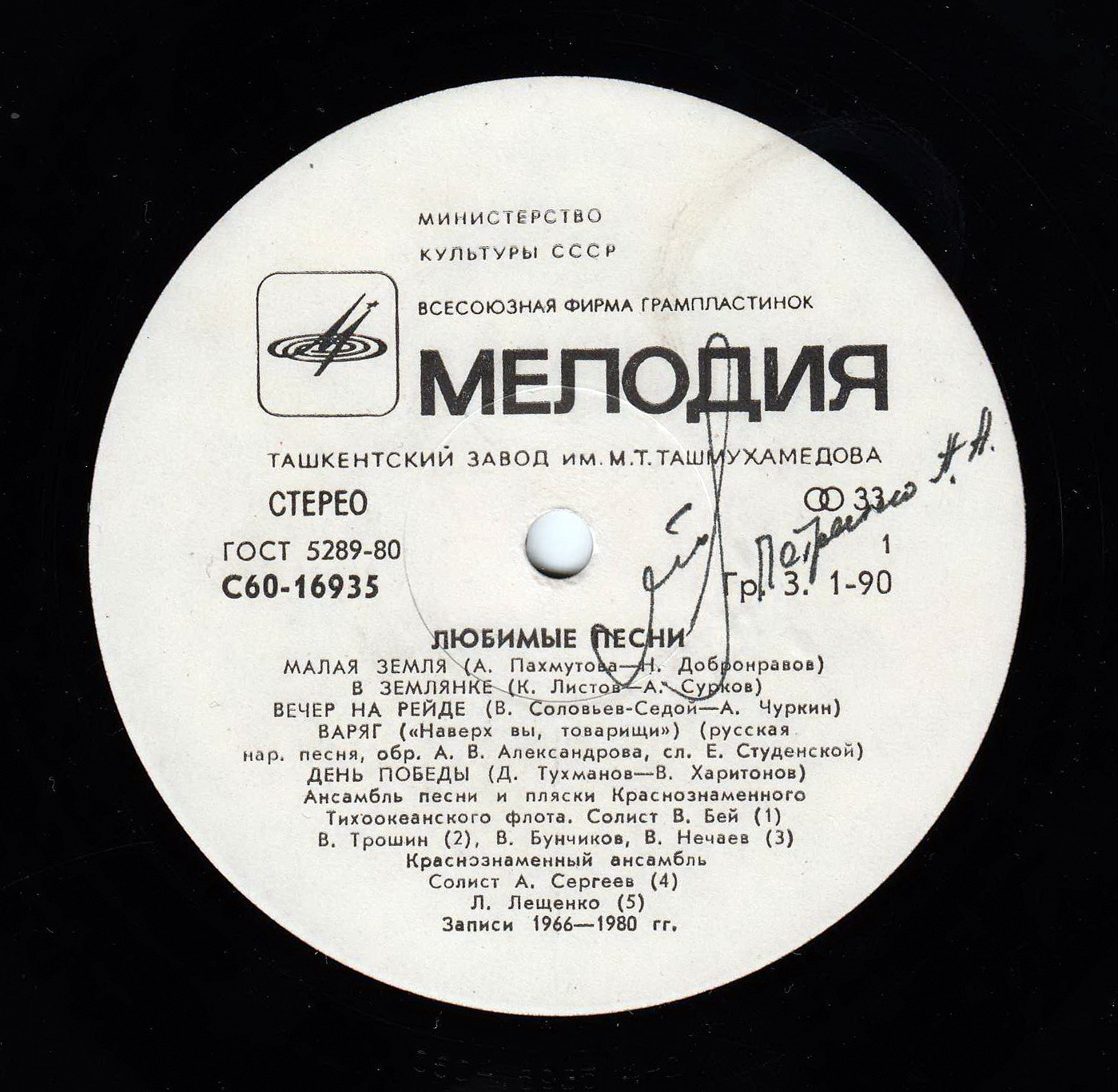 Любимые песни