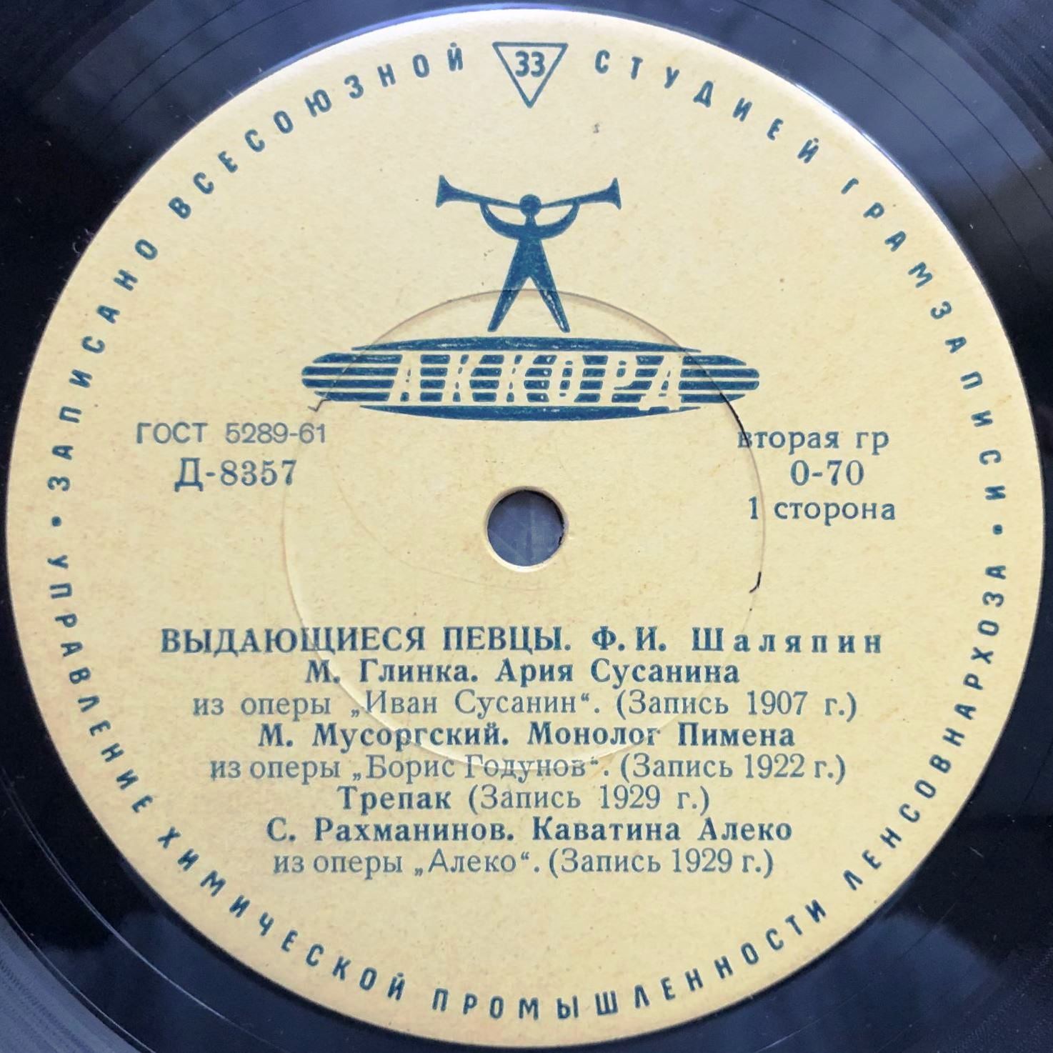 Фёдор ШАЛЯПИН (бас) [Выдающиеся певцы]
