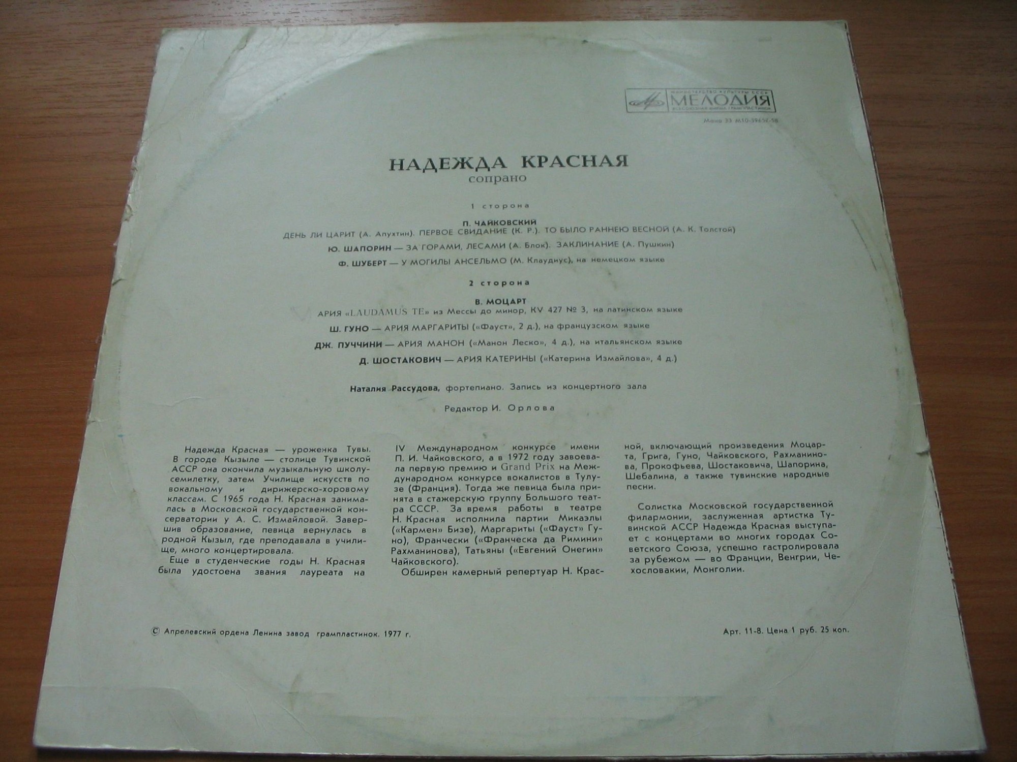 Надежда КРАСНАЯ (сопрано)