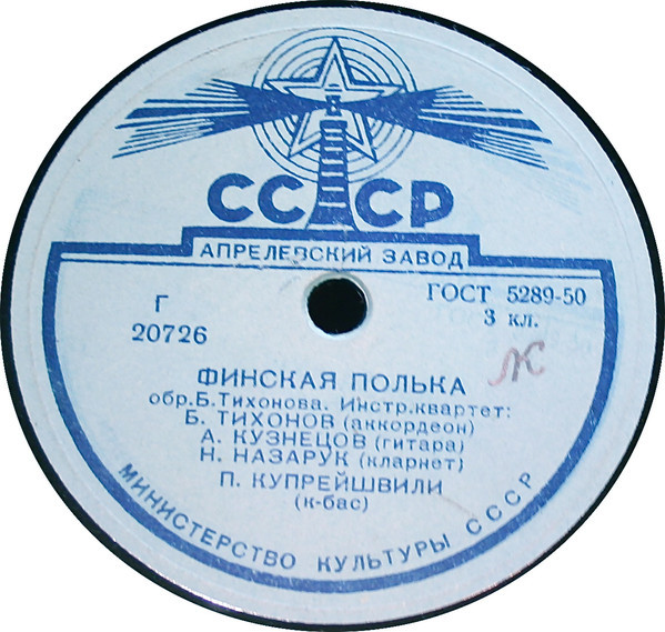 Инстр. квартет Б. Тихонова — Финская полька / Белорусская полька