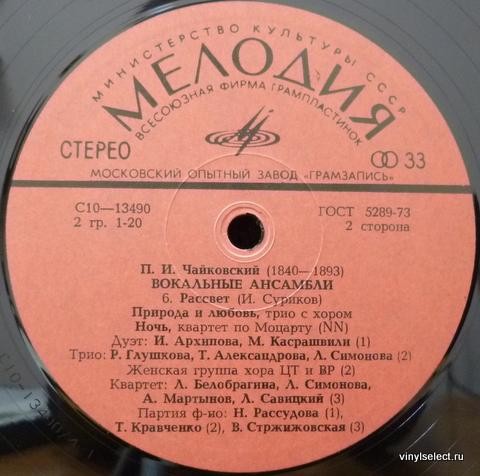 П. ЧАЙКОВСКИЙ. Полное собрание сочинений в грамзаписи. Часть 3, комплект 3. Романсы, песни и вокальные ансамбли